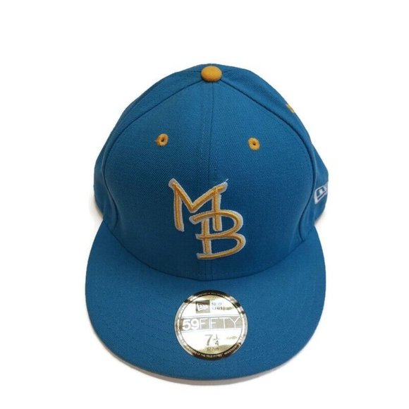 New Era Other - 59Fifty Size 7 1/4 New Era Myrtle Beach Pelicans Fitted Hat Cap Blue